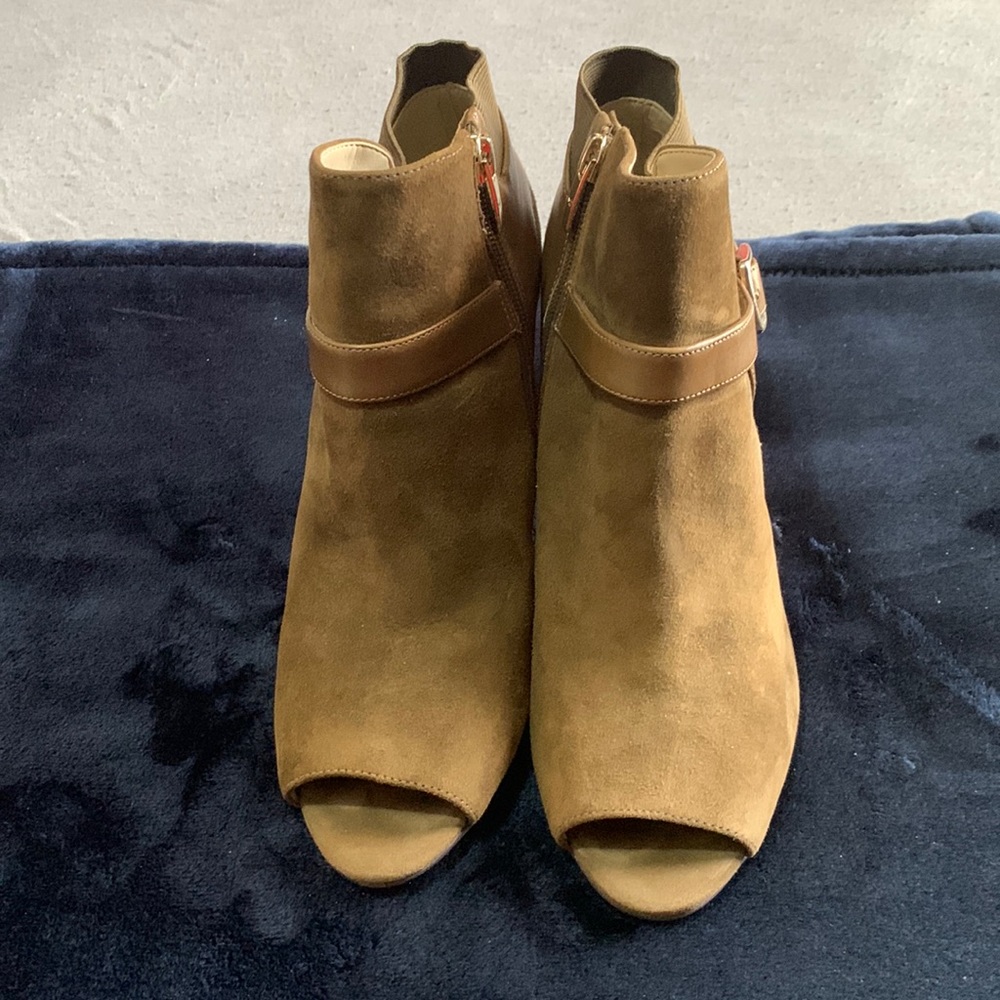 Open toe booties